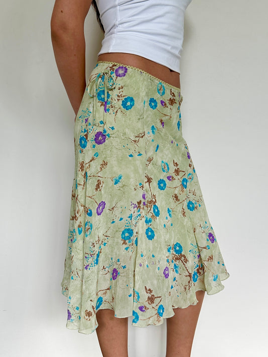 Green Floral Midi