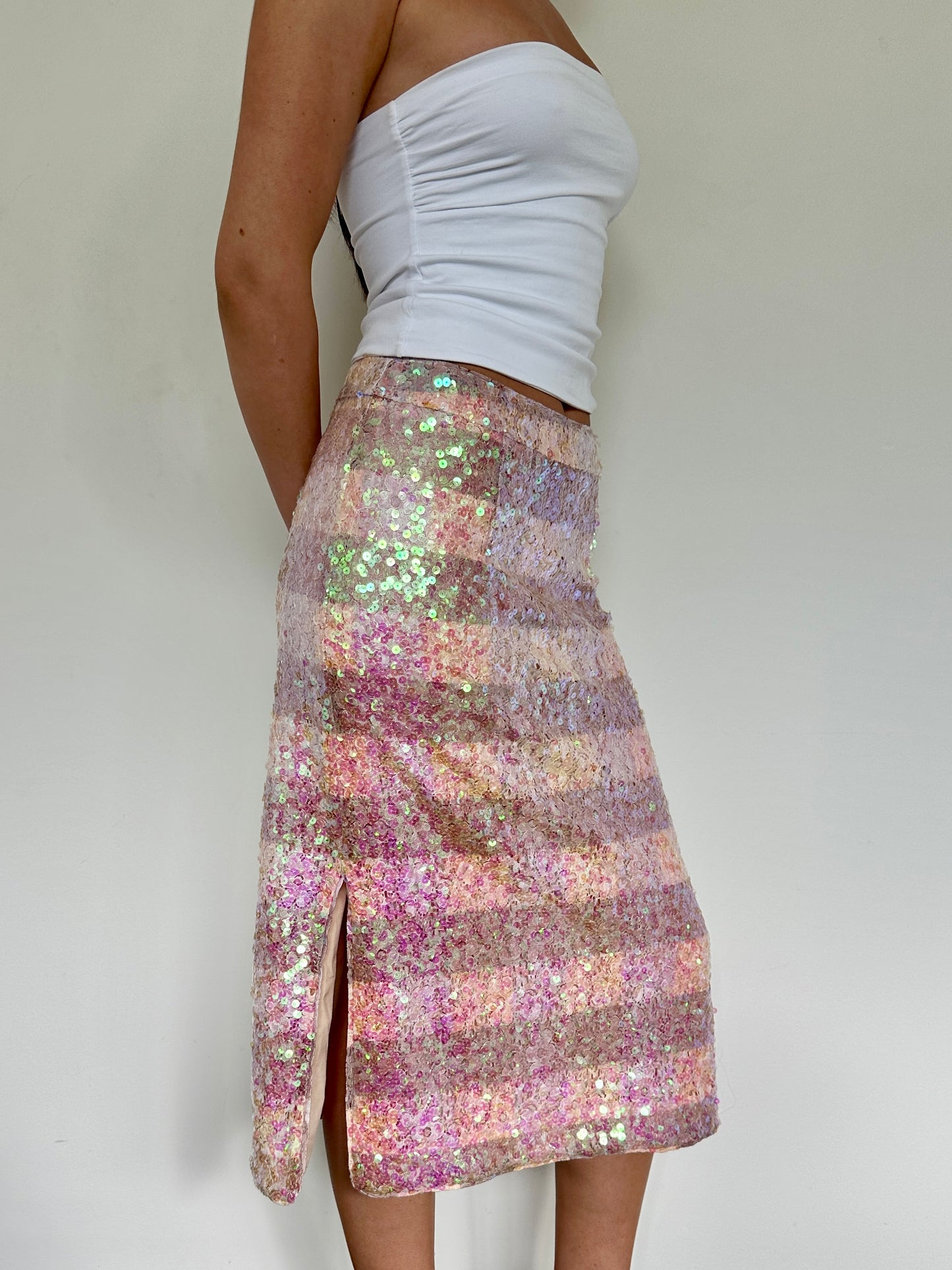 Sequin Midi Skirt