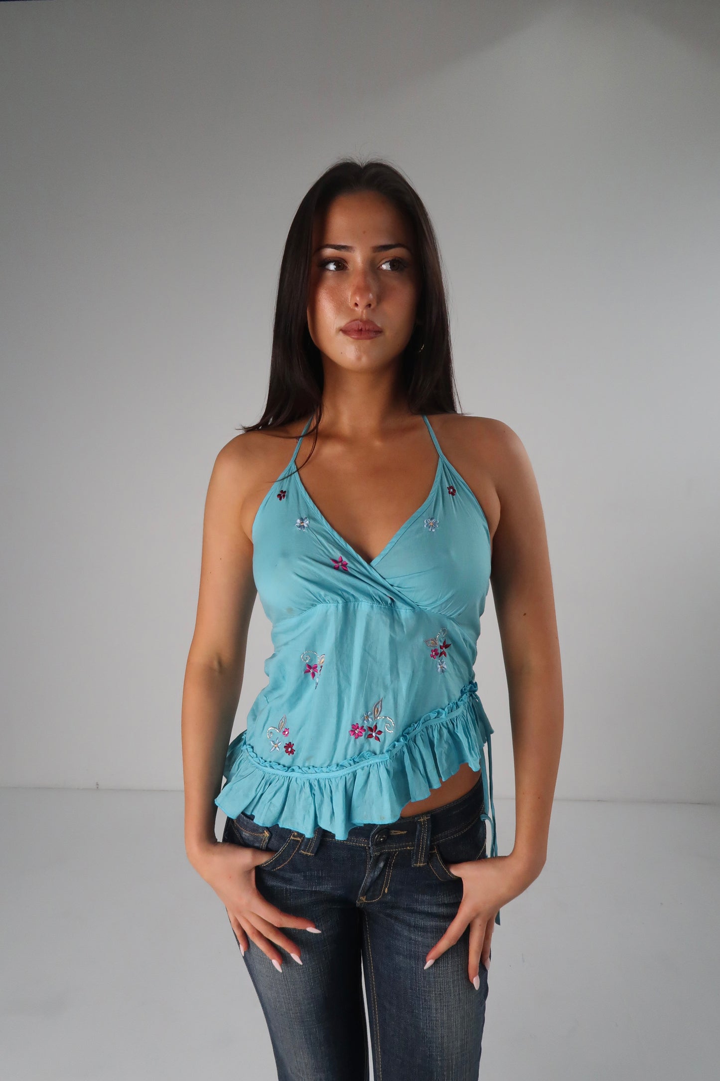 Beaded Asym Halter