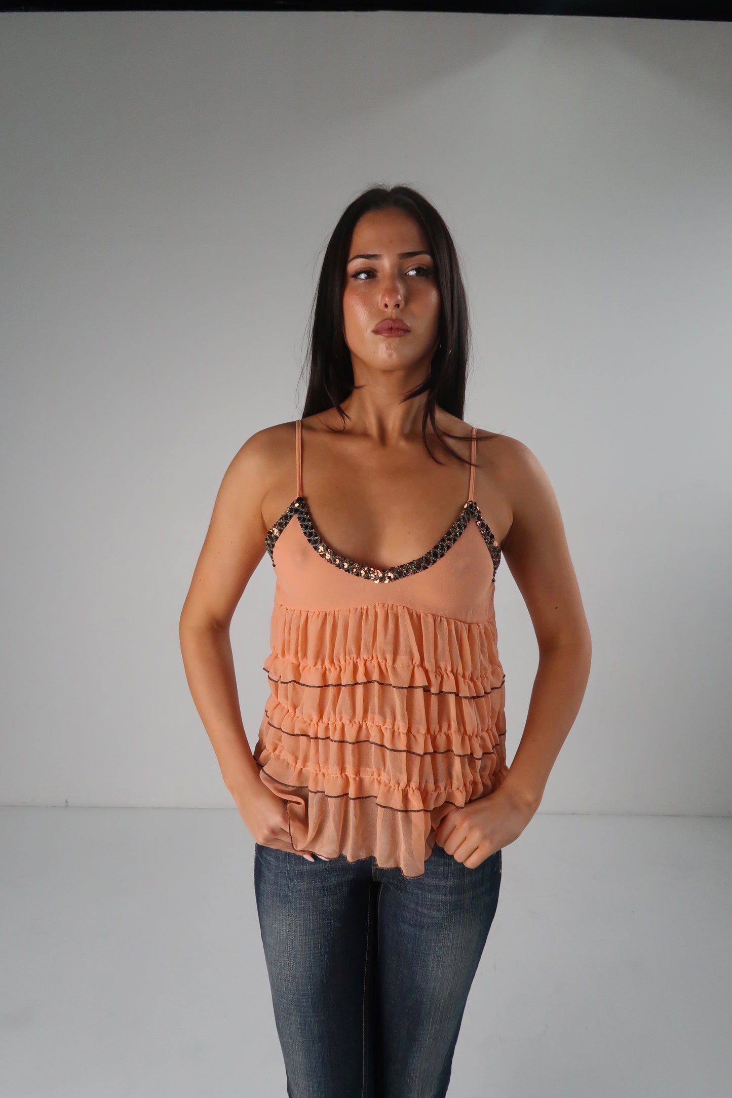 Frill Sequin Cami