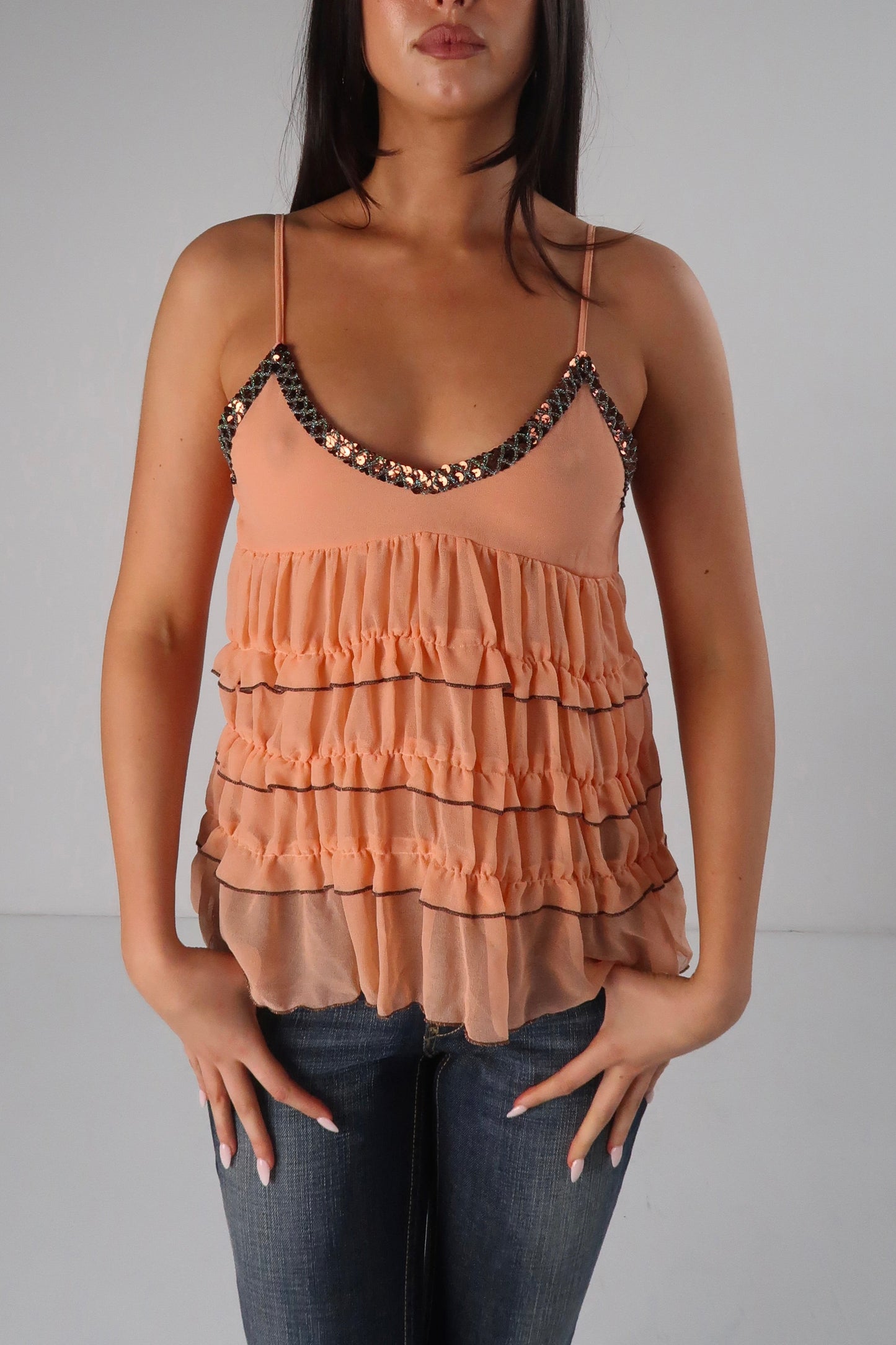 Frill Sequin Cami