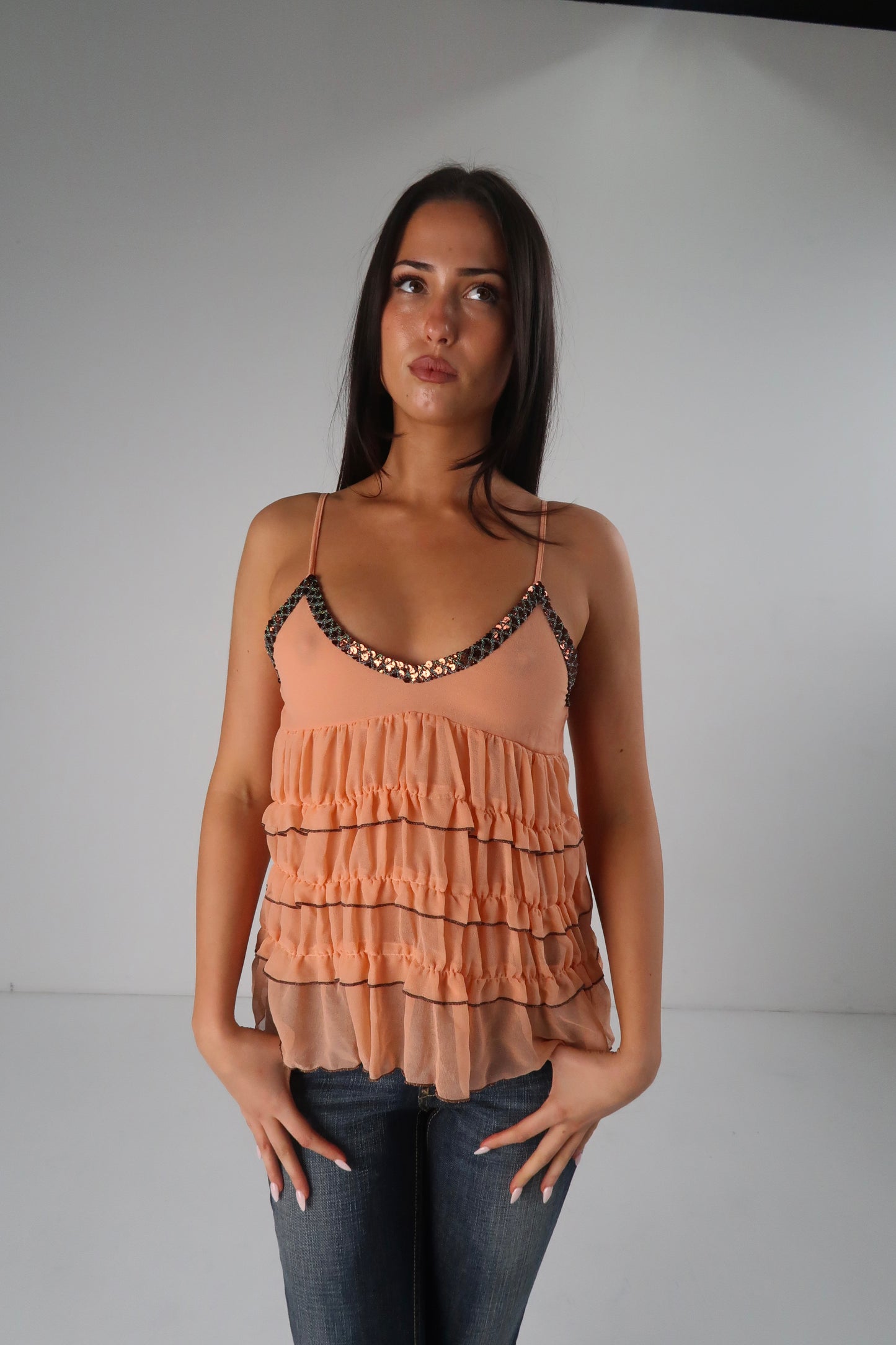 Frill Sequin Cami