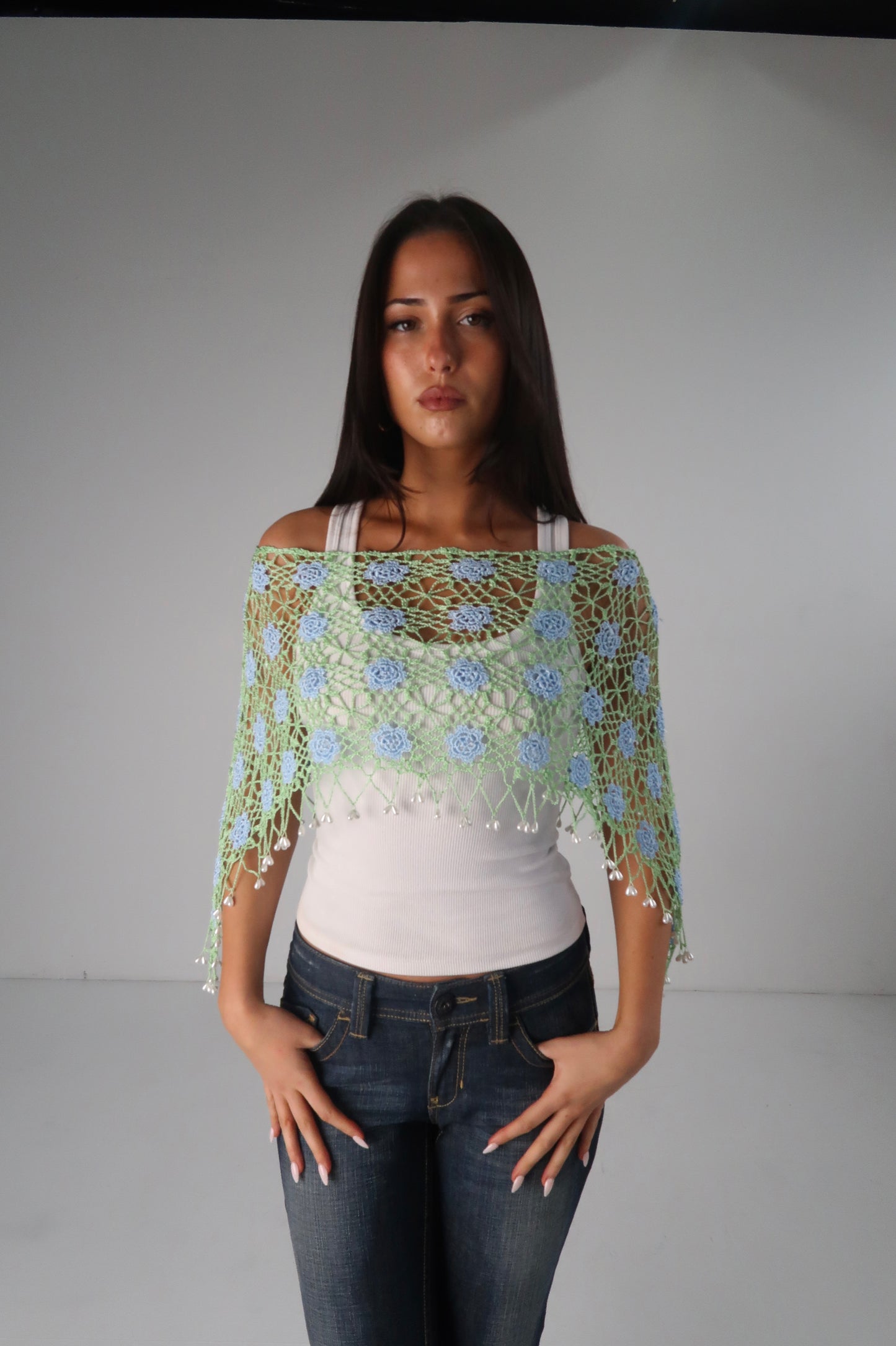 Crochet Pearl Cover Up