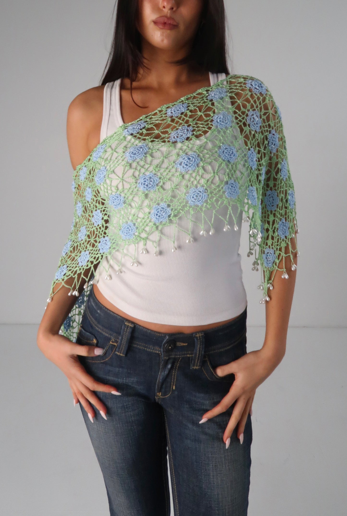 Crochet Pearl Cover Up