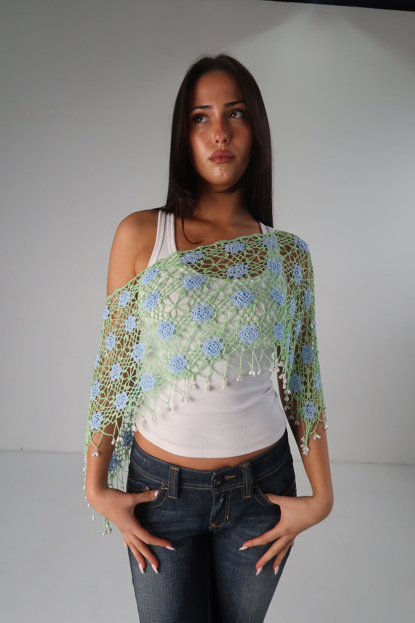 Crochet Pearl Cover Up