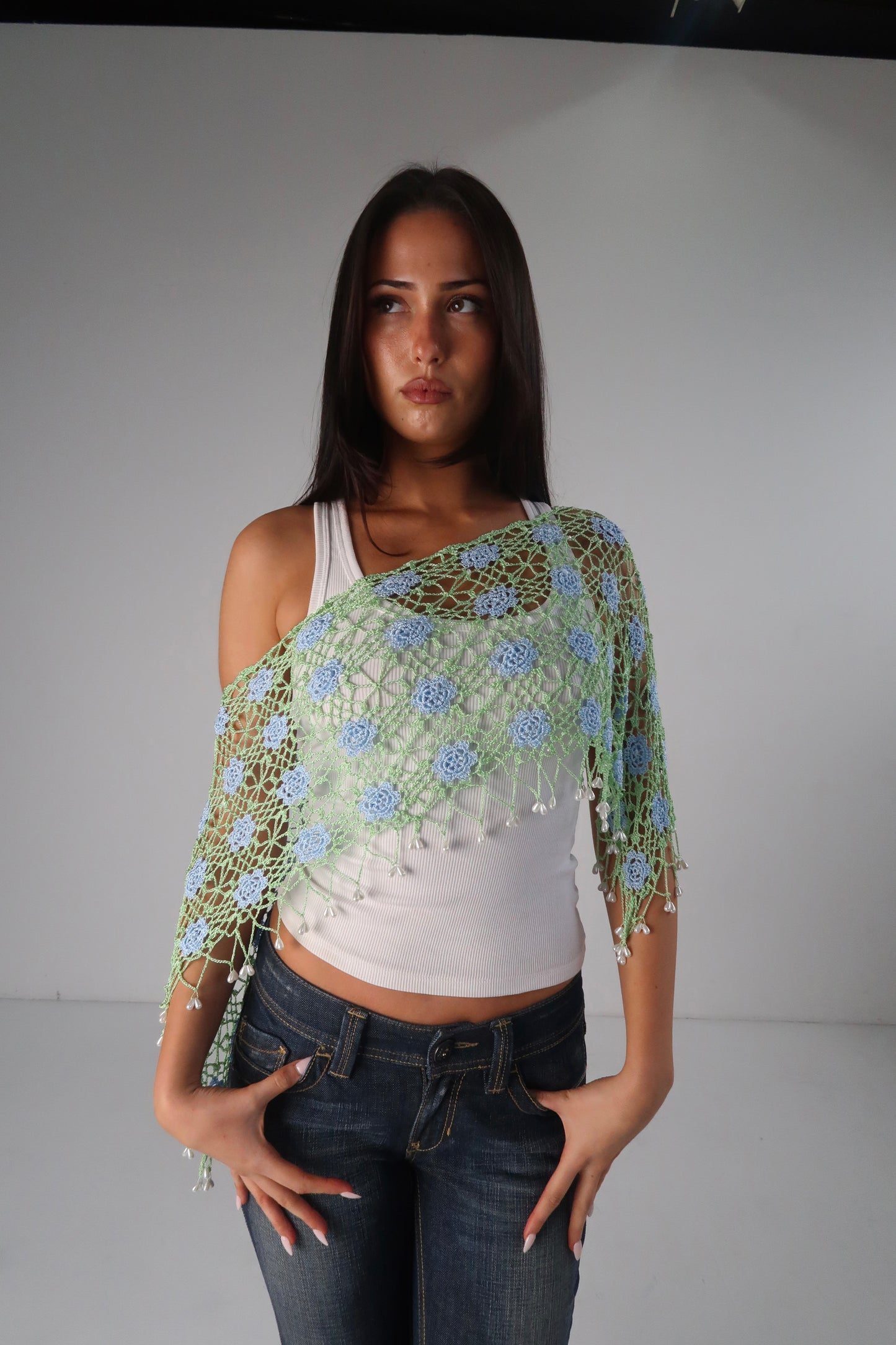 Crochet Pearl Cover Up