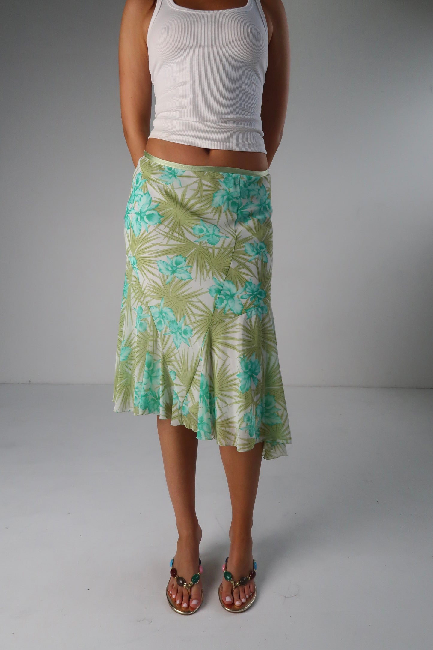 Green Floral Mini