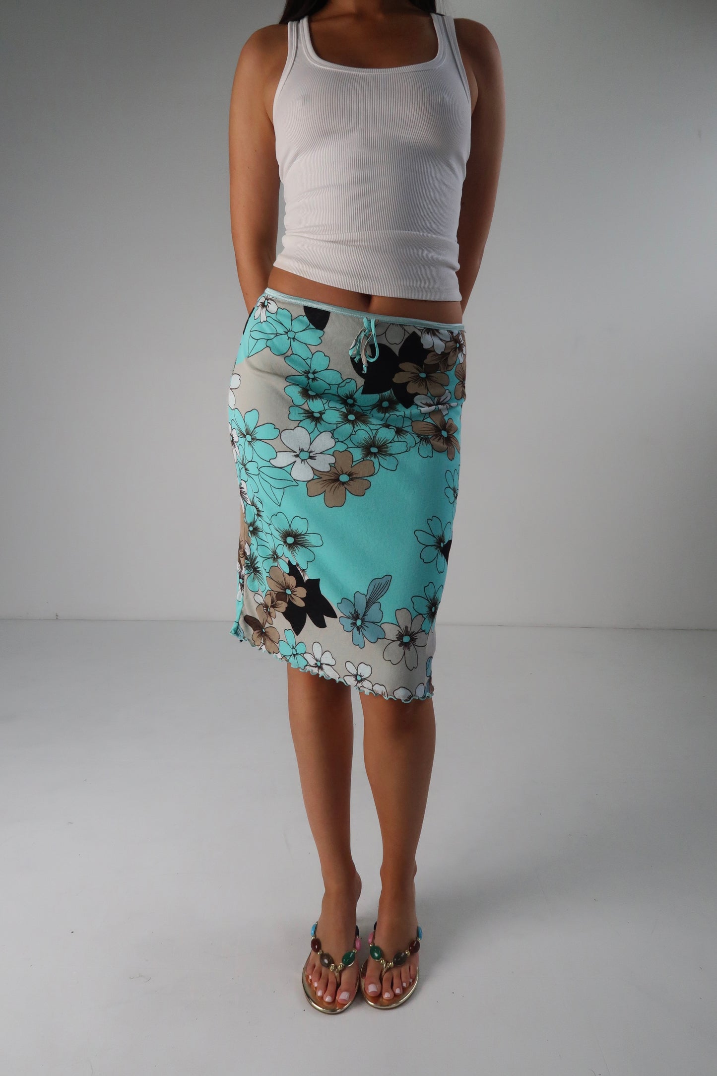Blue Floral Midi