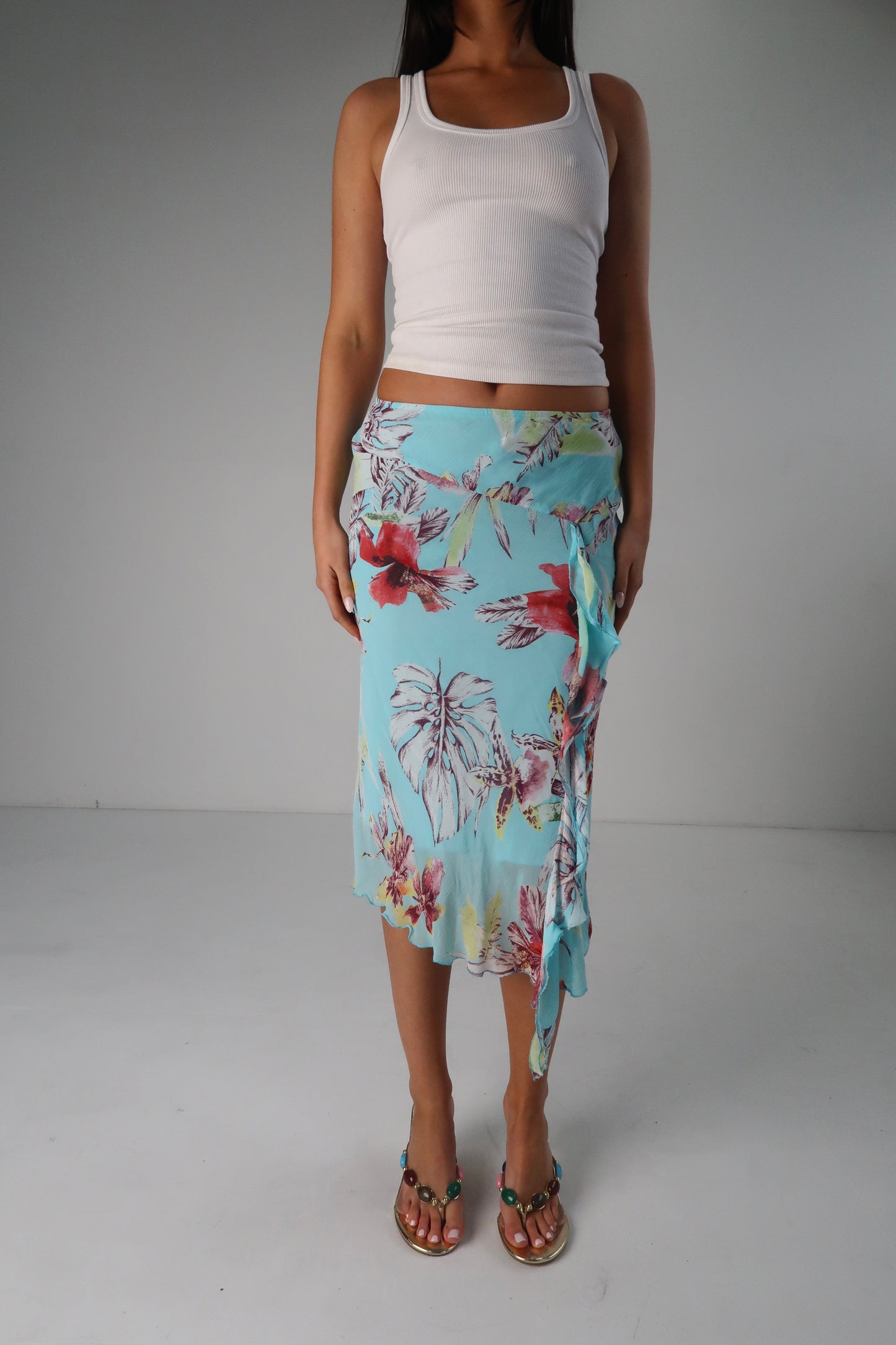Floral Midi Skirt