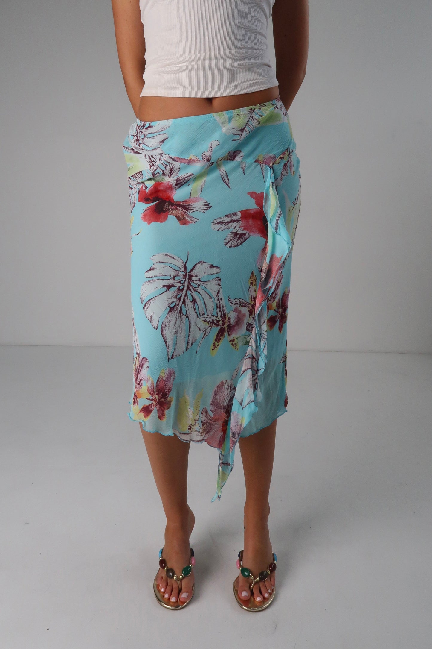 Floral Midi Skirt