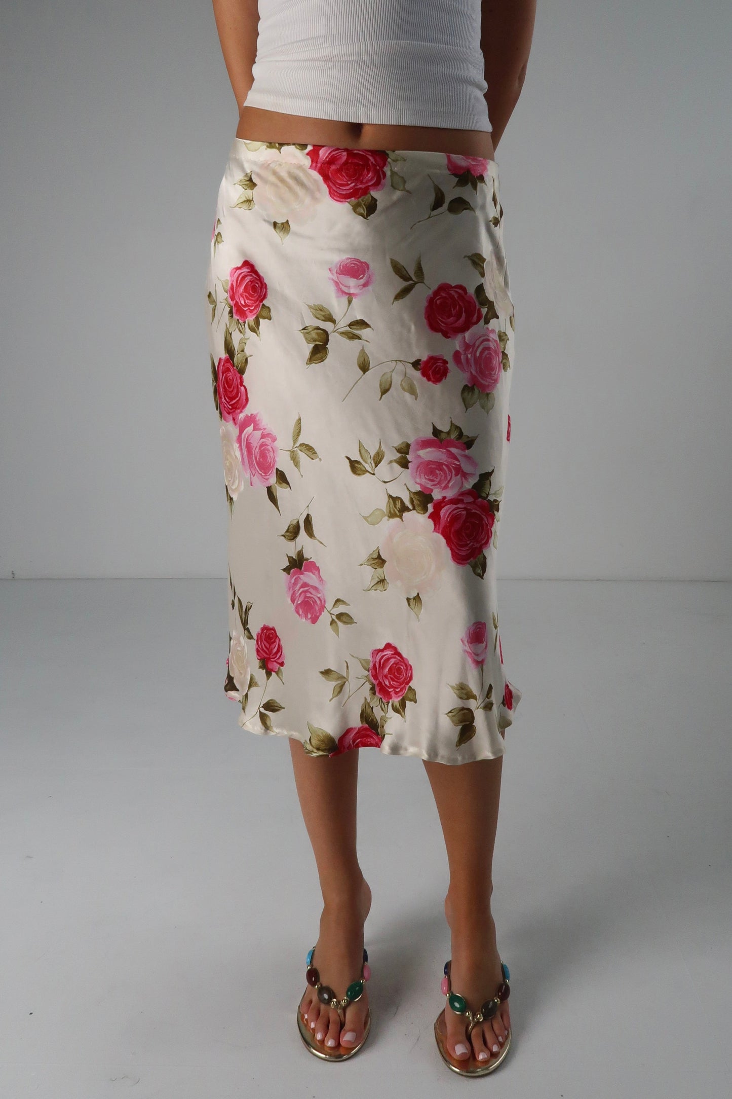 Italian Rose Midi Skirt