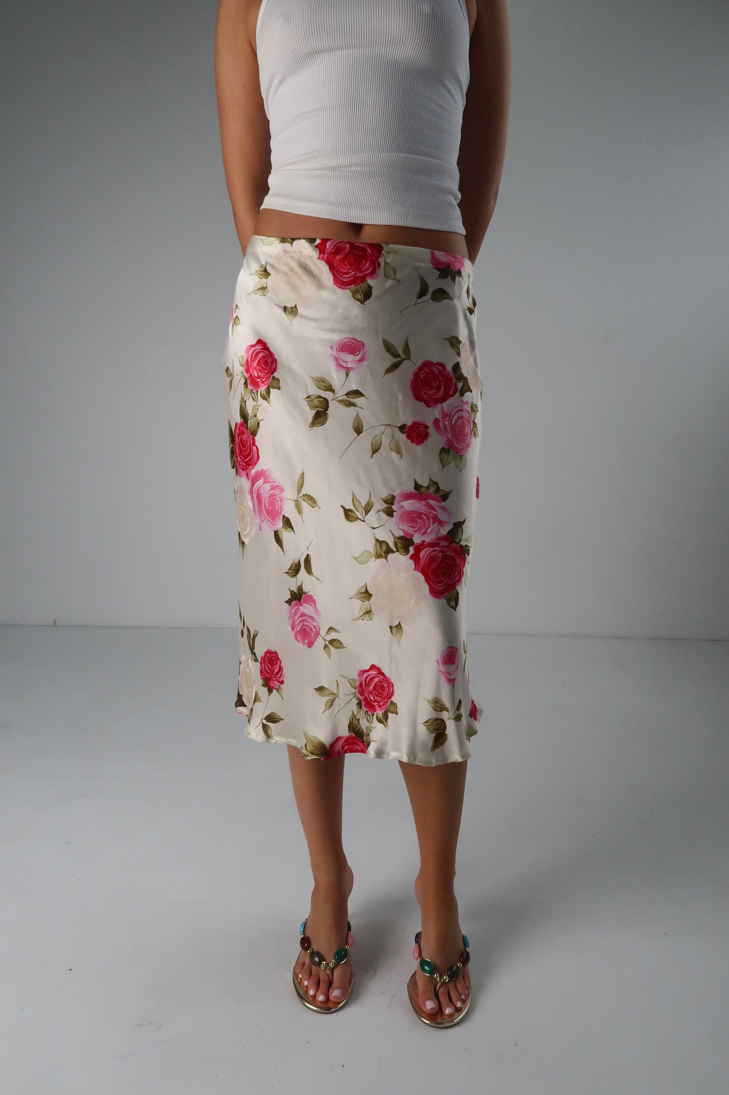 Italian Rose Midi Skirt