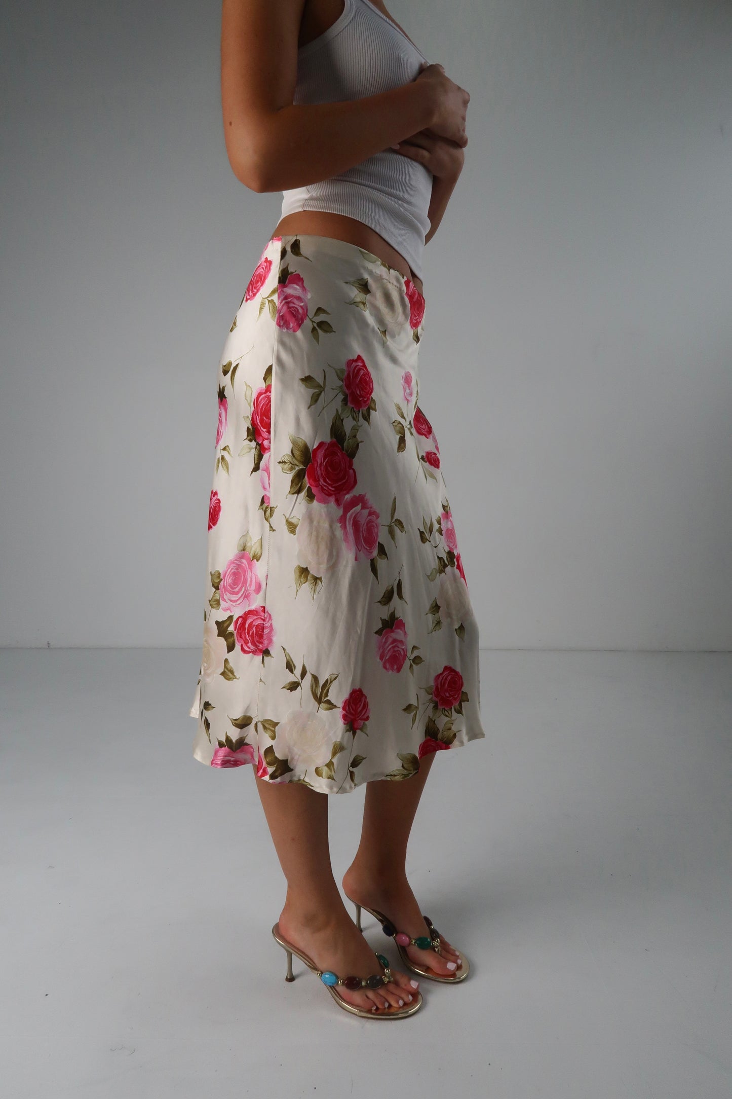 Italian Rose Midi Skirt
