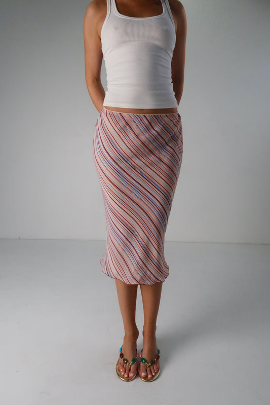 Stripe Midi Skirt