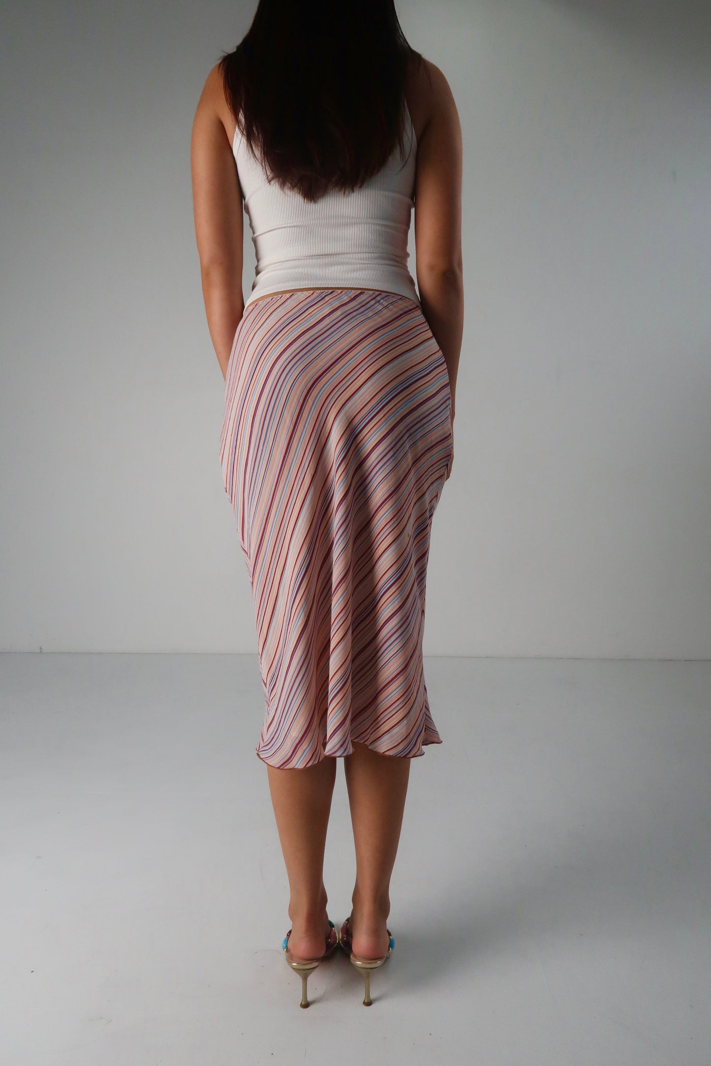 Stripe Midi Skirt