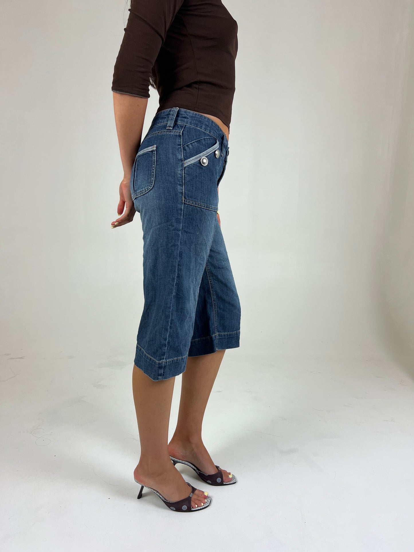 Denim Capri Pants