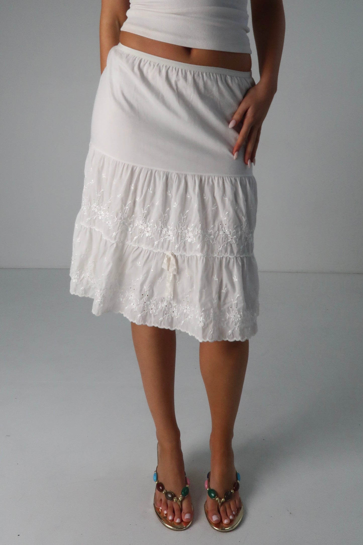 White Midi Skirt