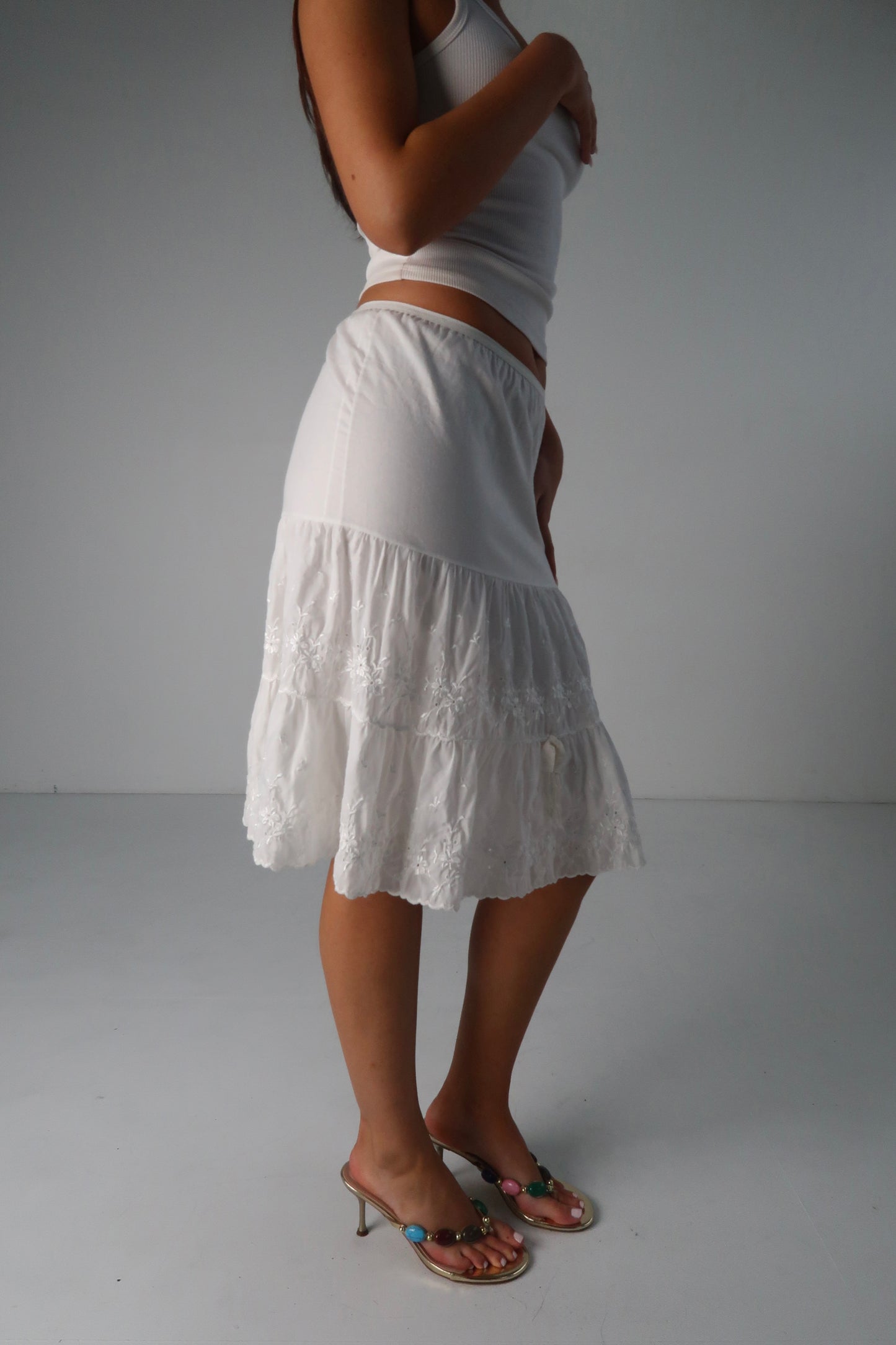 White Midi Skirt