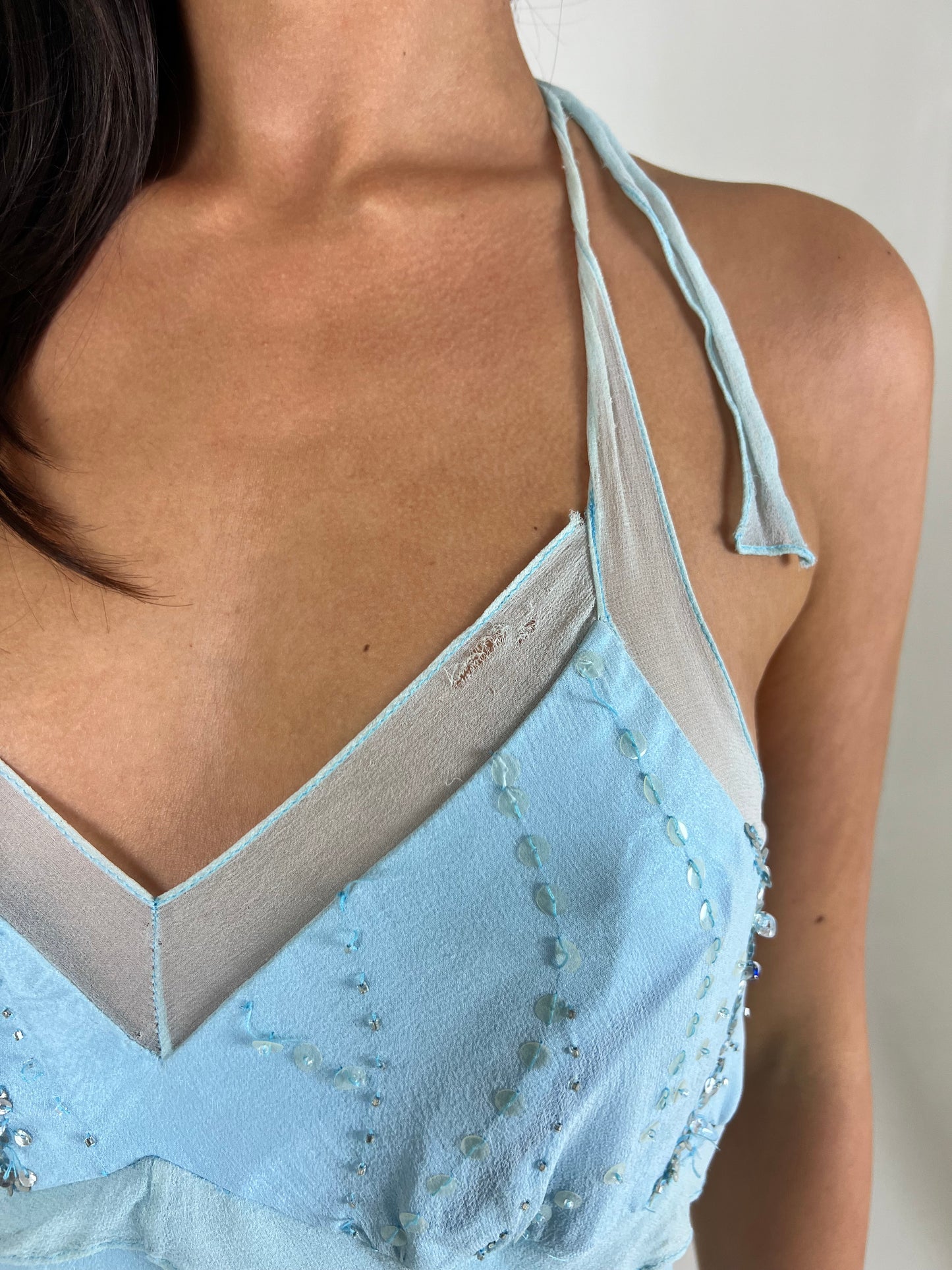 Beaded Halter Dress