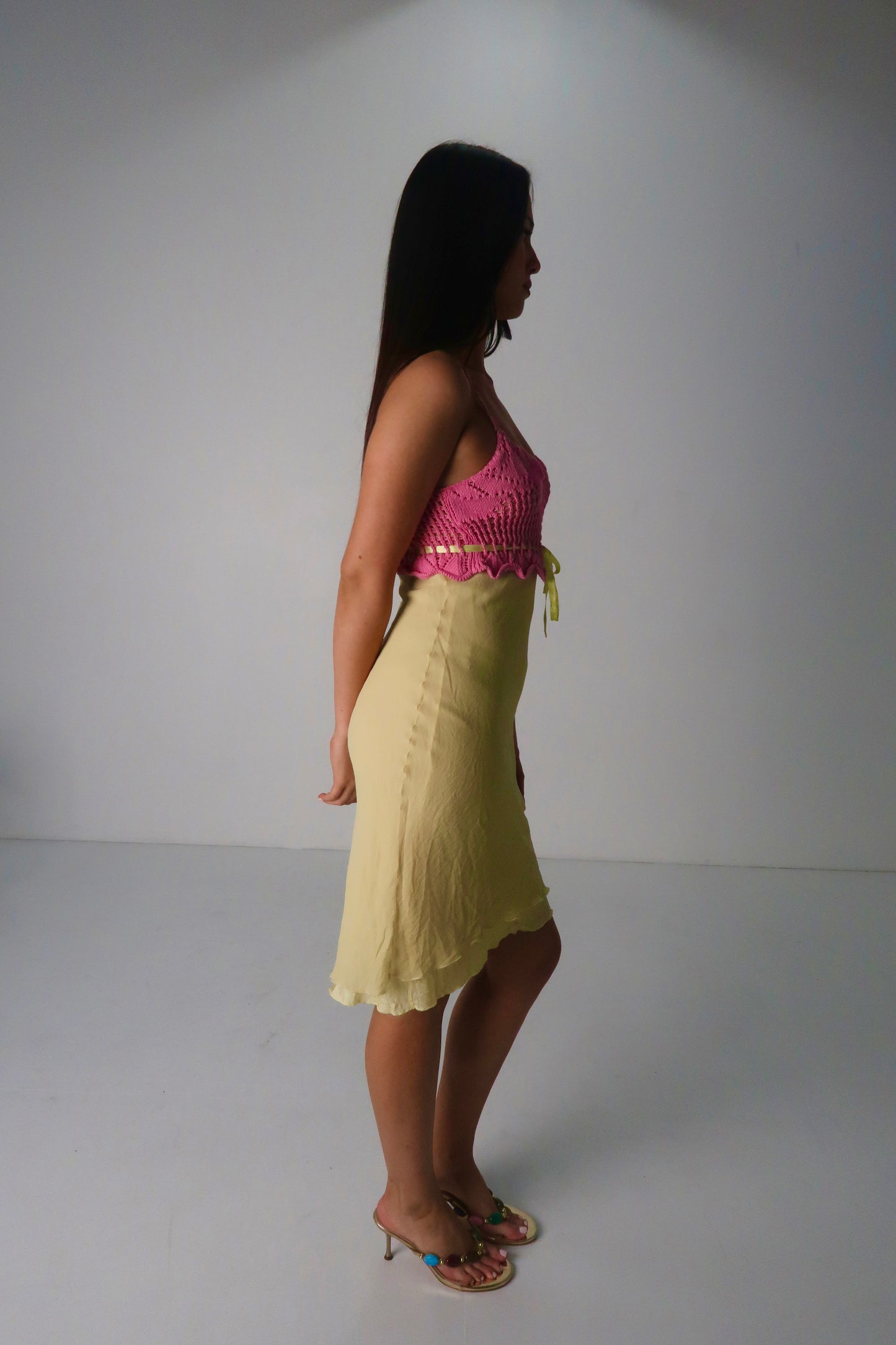 Italian Butter Crochet Midi Dress