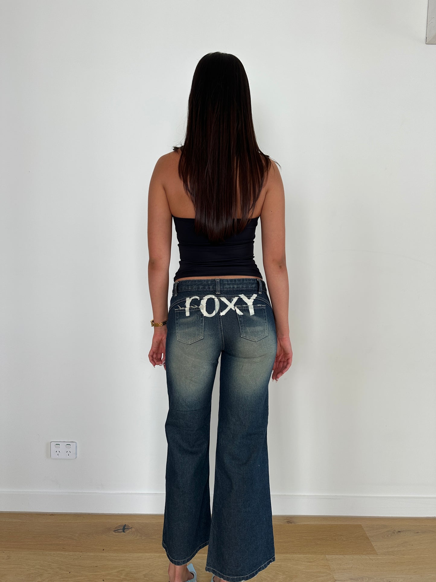 Roxy Wide Leg Low Rise Jeans