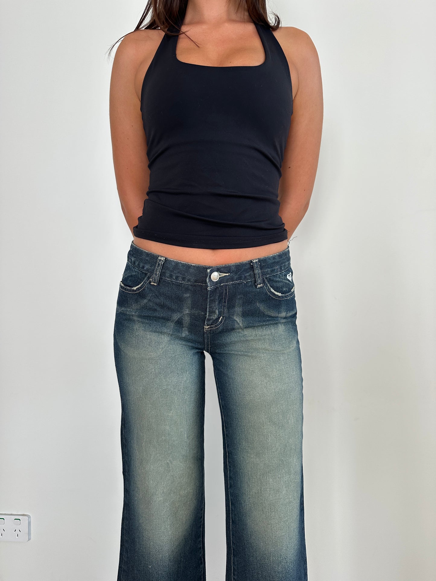 Roxy Wide Leg Low Rise Jeans
