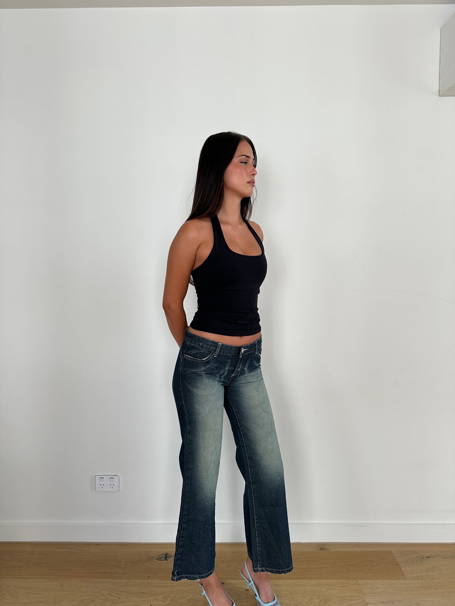 Roxy Wide Leg Low Rise Jeans