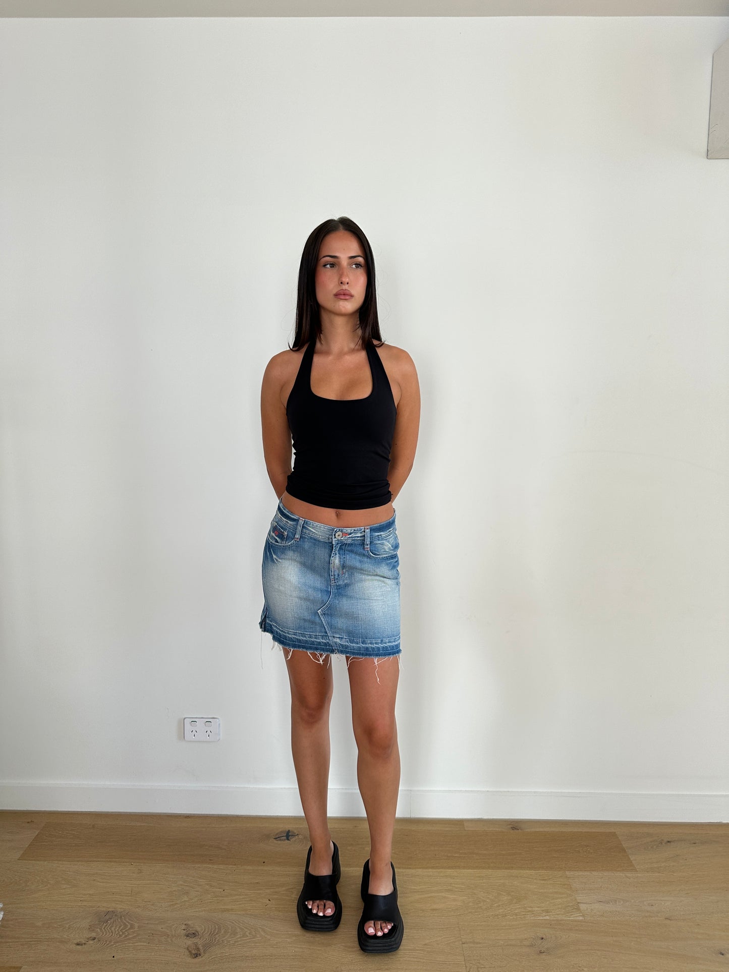 Denim Midi Skirt