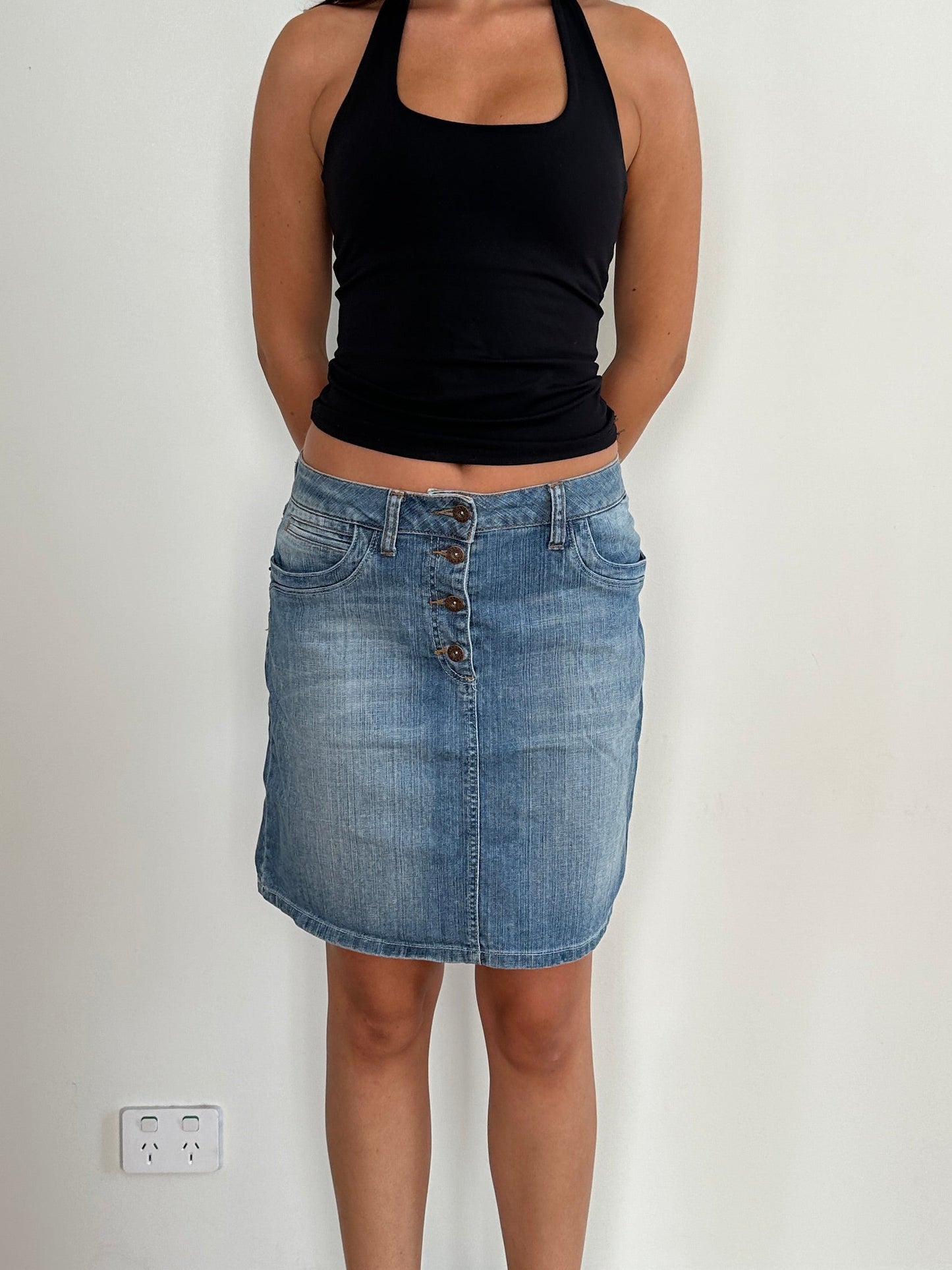 Denim Midi Skirt
