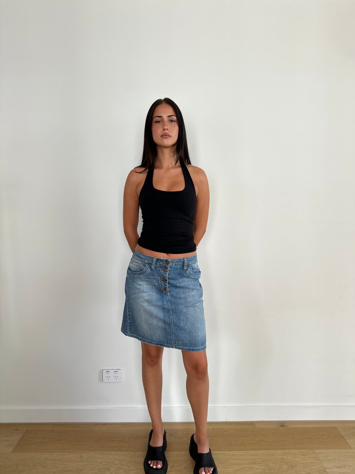 Denim Midi Skirt