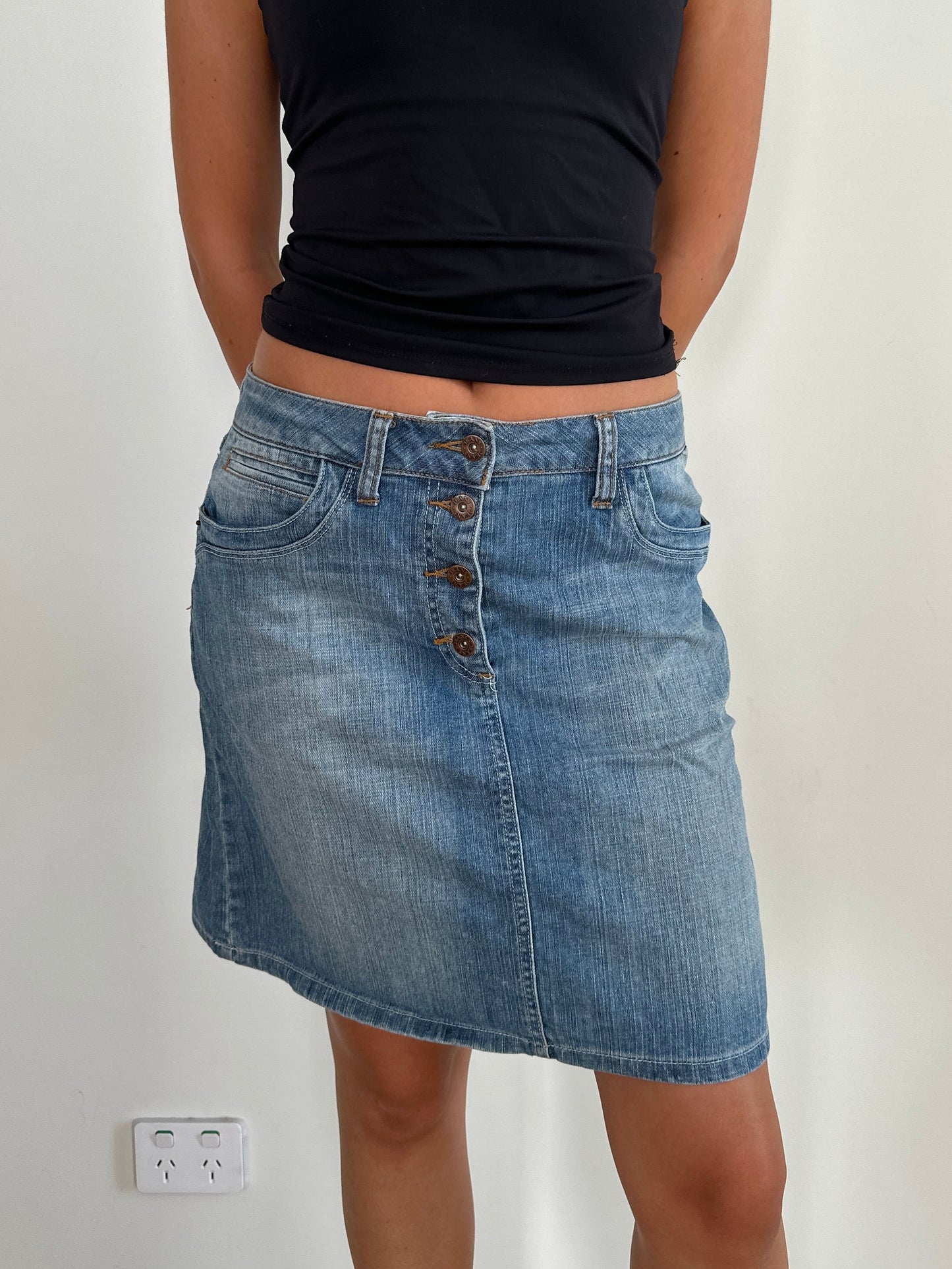 Denim Midi Skirt