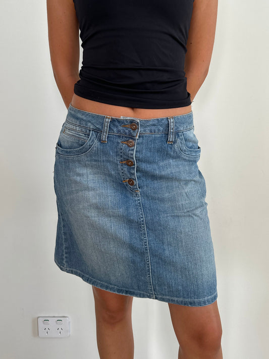 Denim Midi Skirt