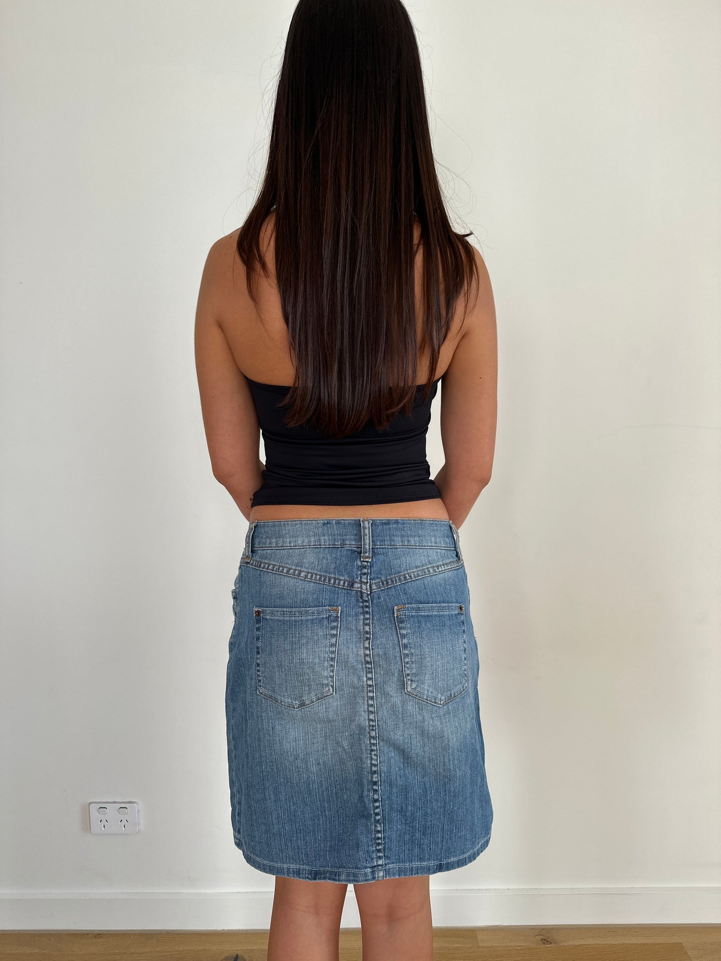 Denim Midi Skirt