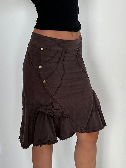 Brown Midi Skirt