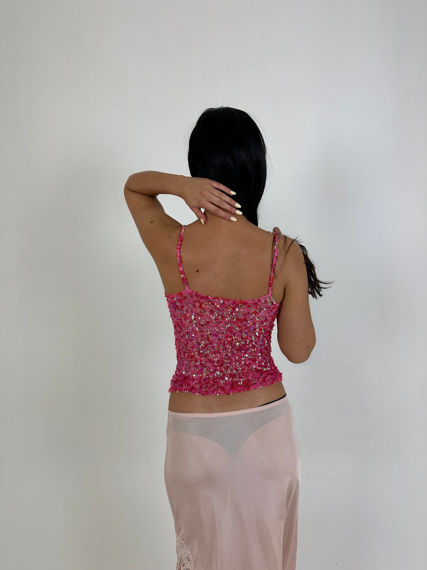 Pink Ibiza Sequin Top
