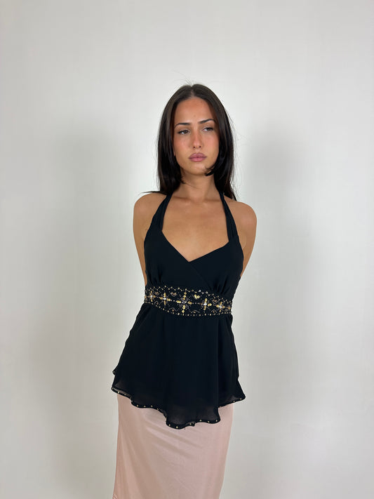 Beaded Halter Top