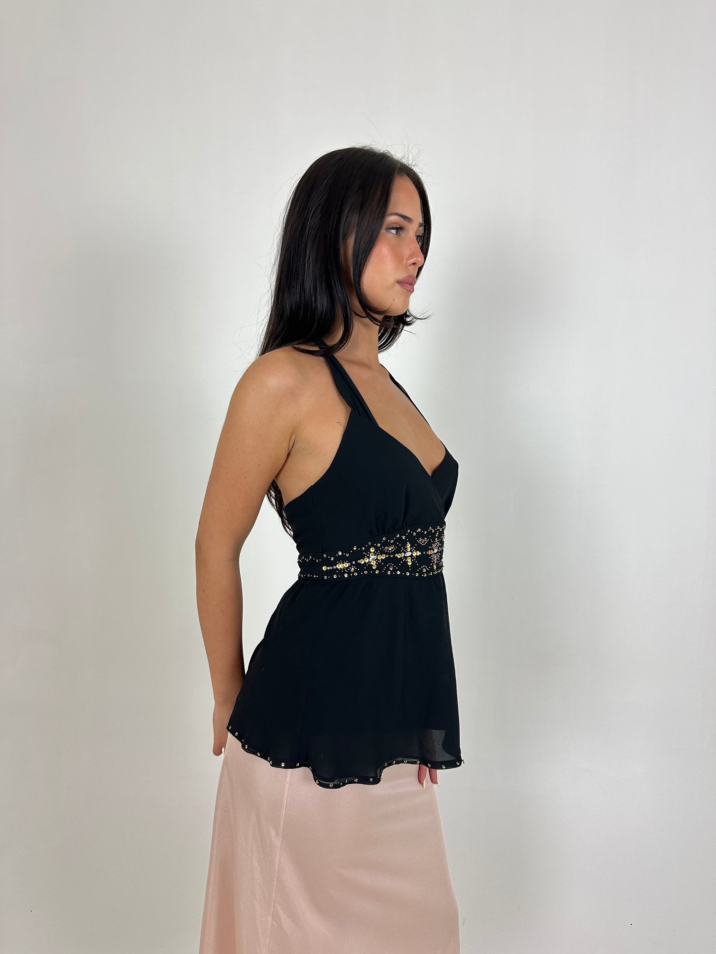 Beaded Halter Top