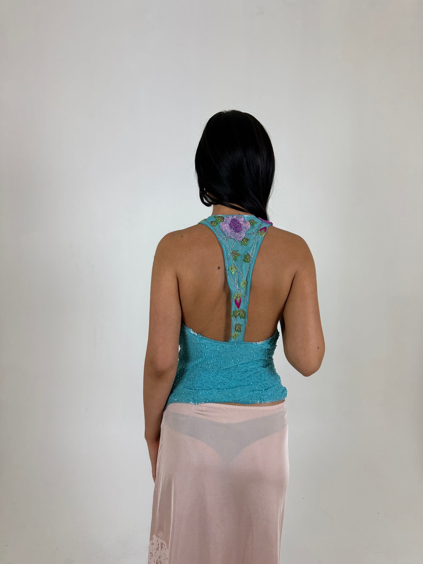 Beaded Cowl Top