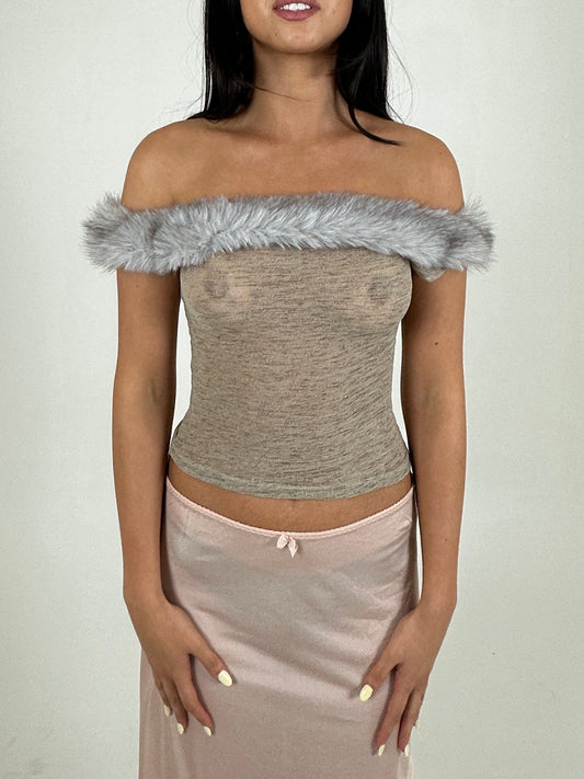 Fur Trim Top