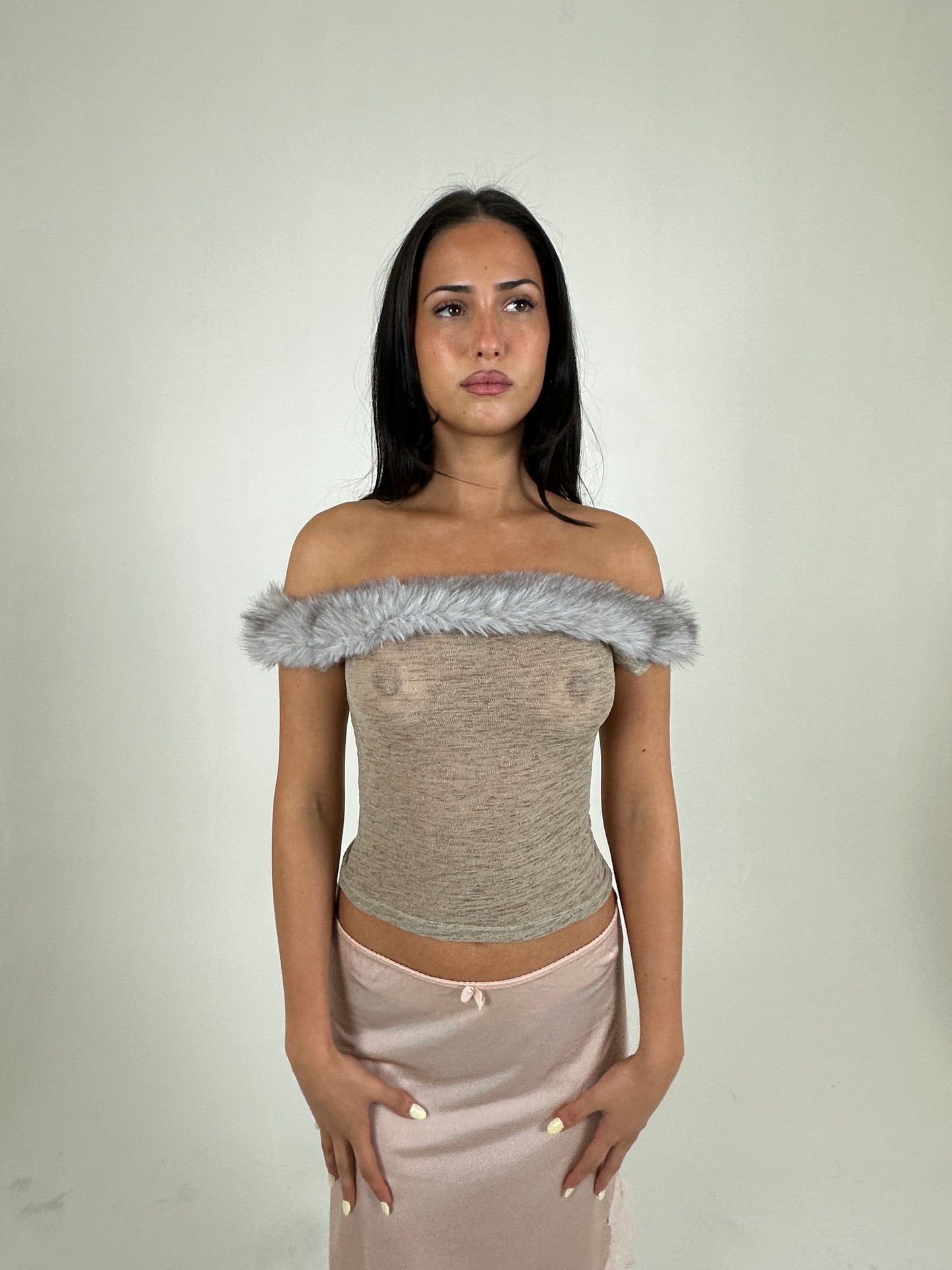 Fur Trim Top