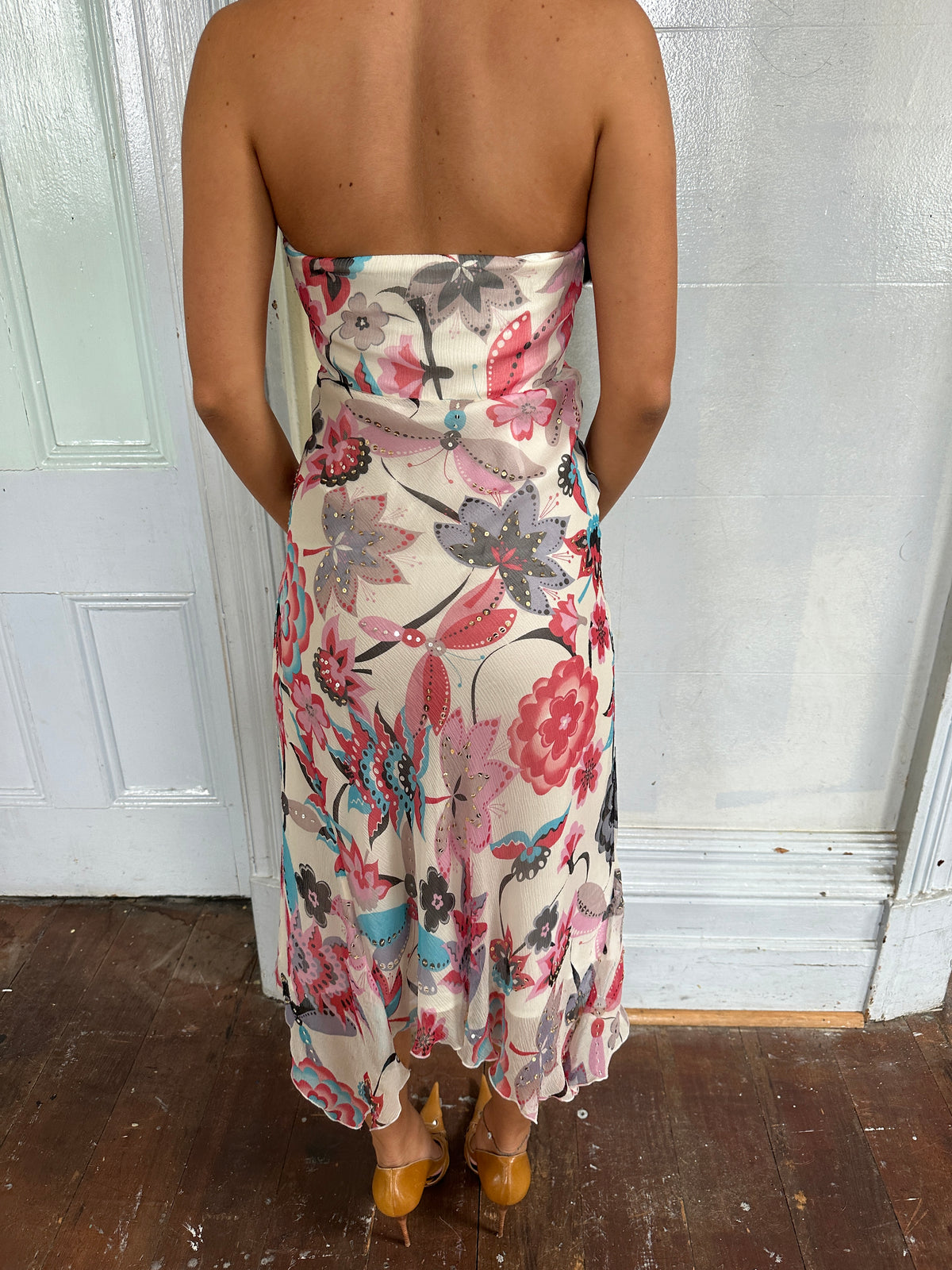 Beaded Halter Dress