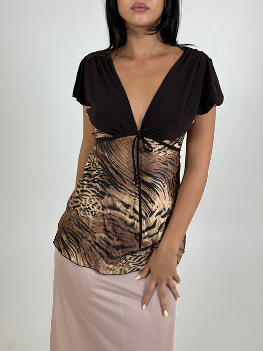 Cheetah Print Tie Back Cami