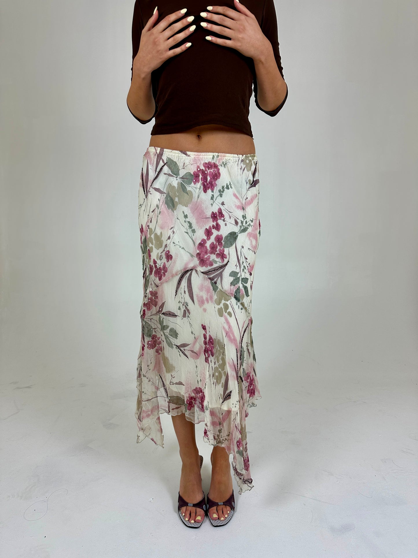 Italian Beaded Midi Skirt