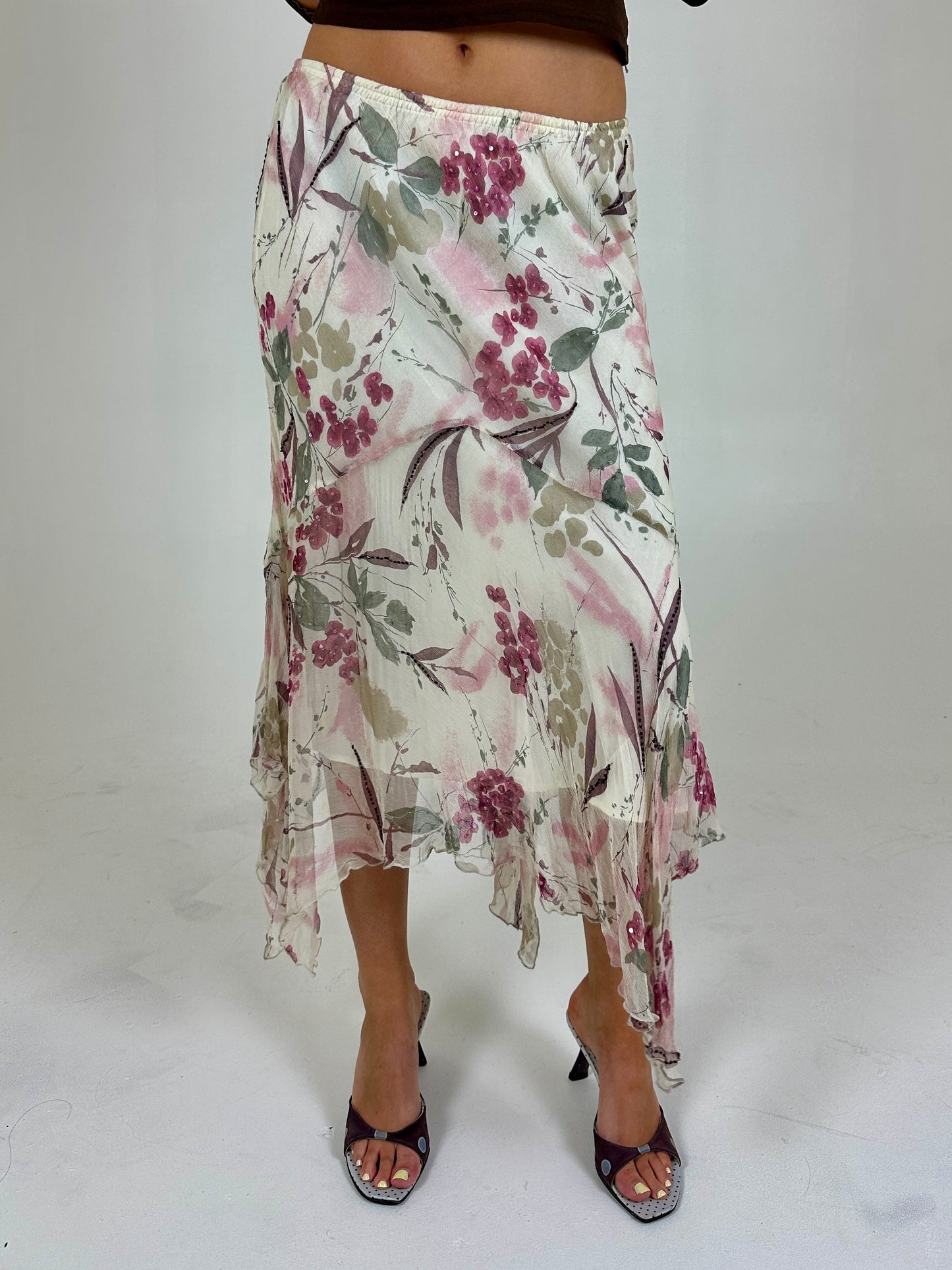 Italian Beaded Midi Skirt