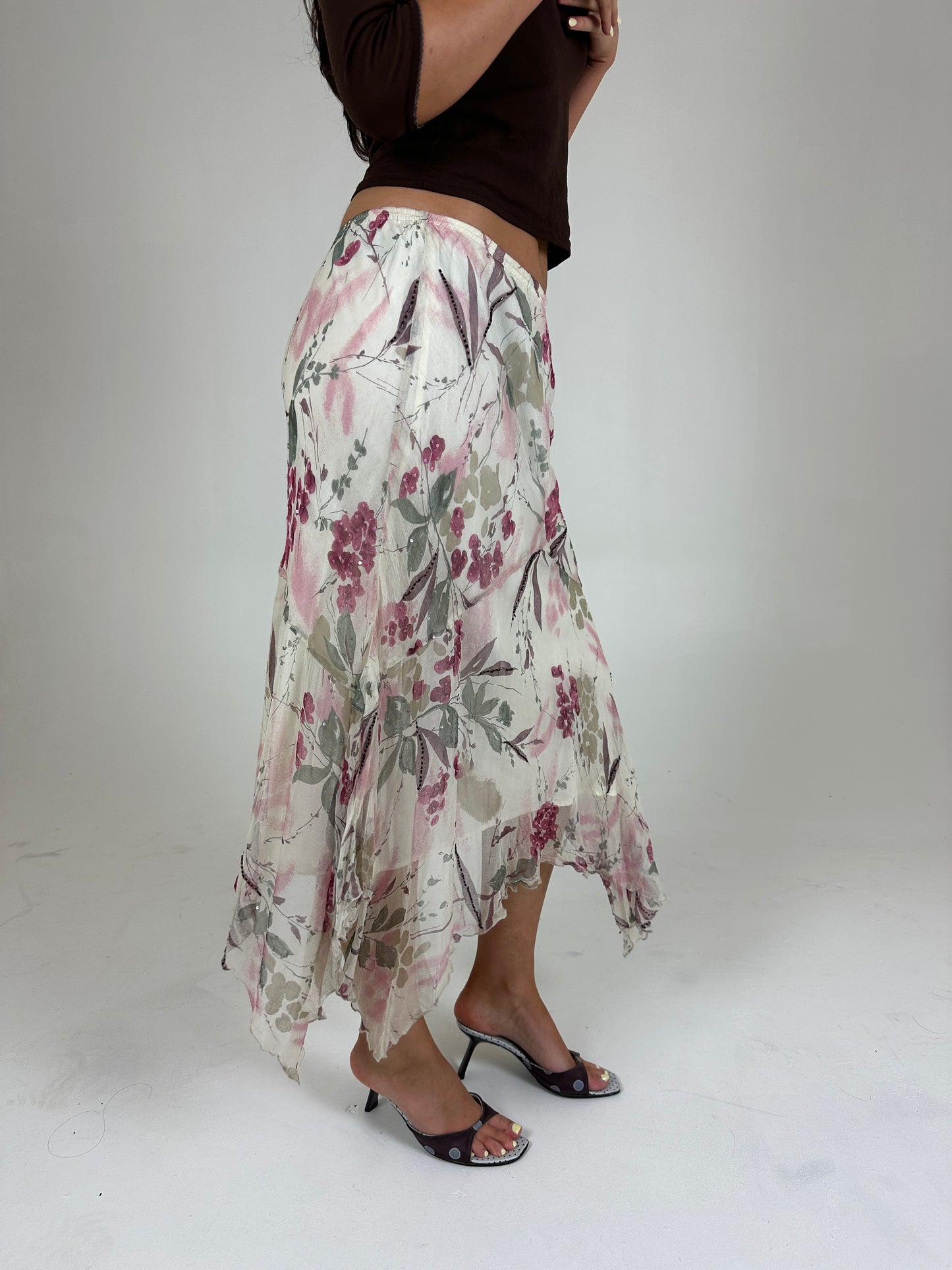 Italian Beaded Midi Skirt