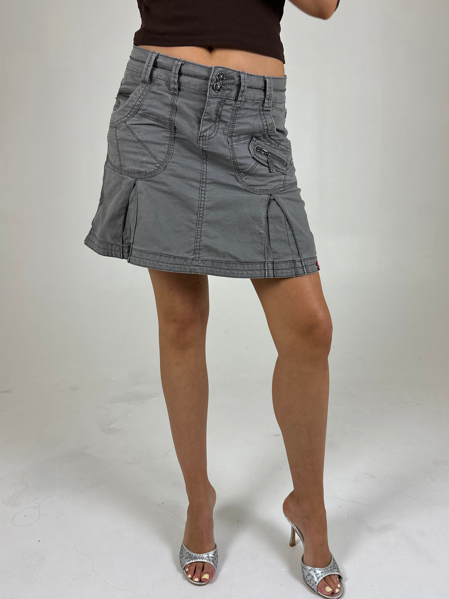 Khaki Midi Skirt