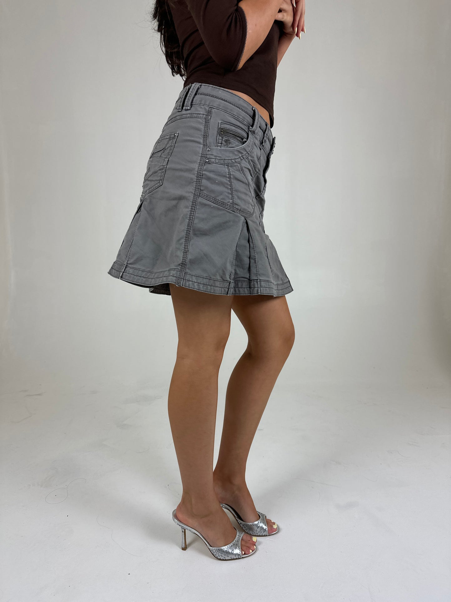 Khaki Midi Skirt