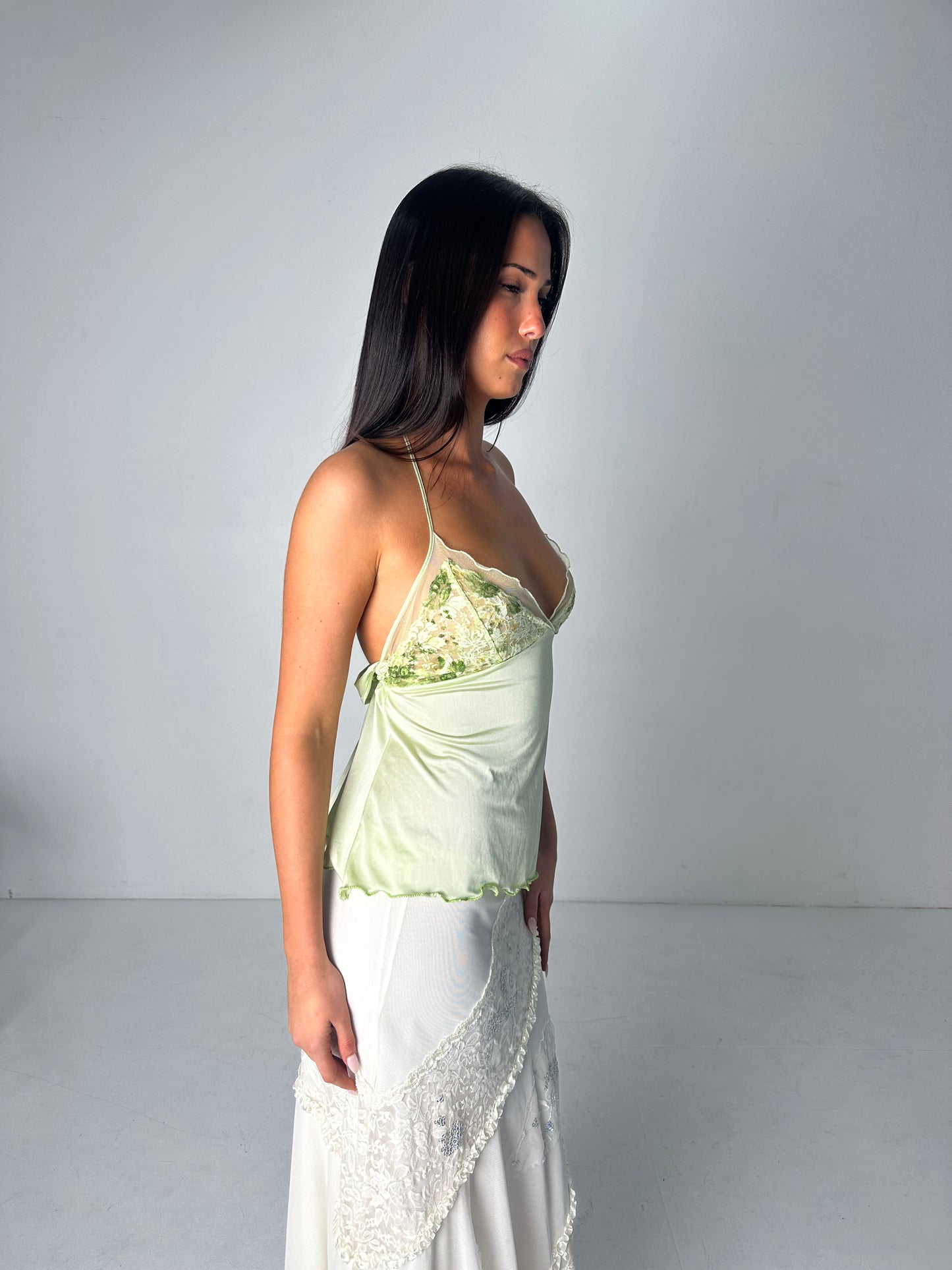Lime Tie Halter