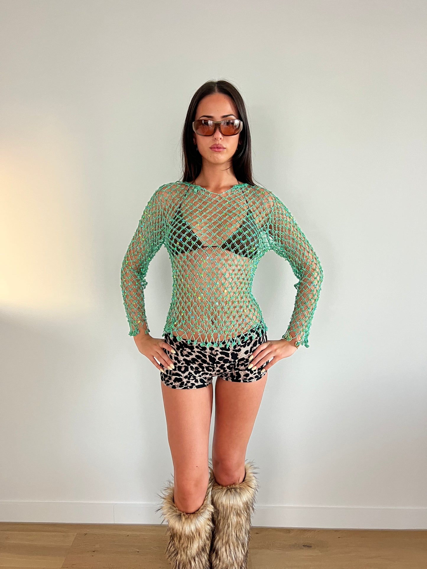 Crochet Sequin Top