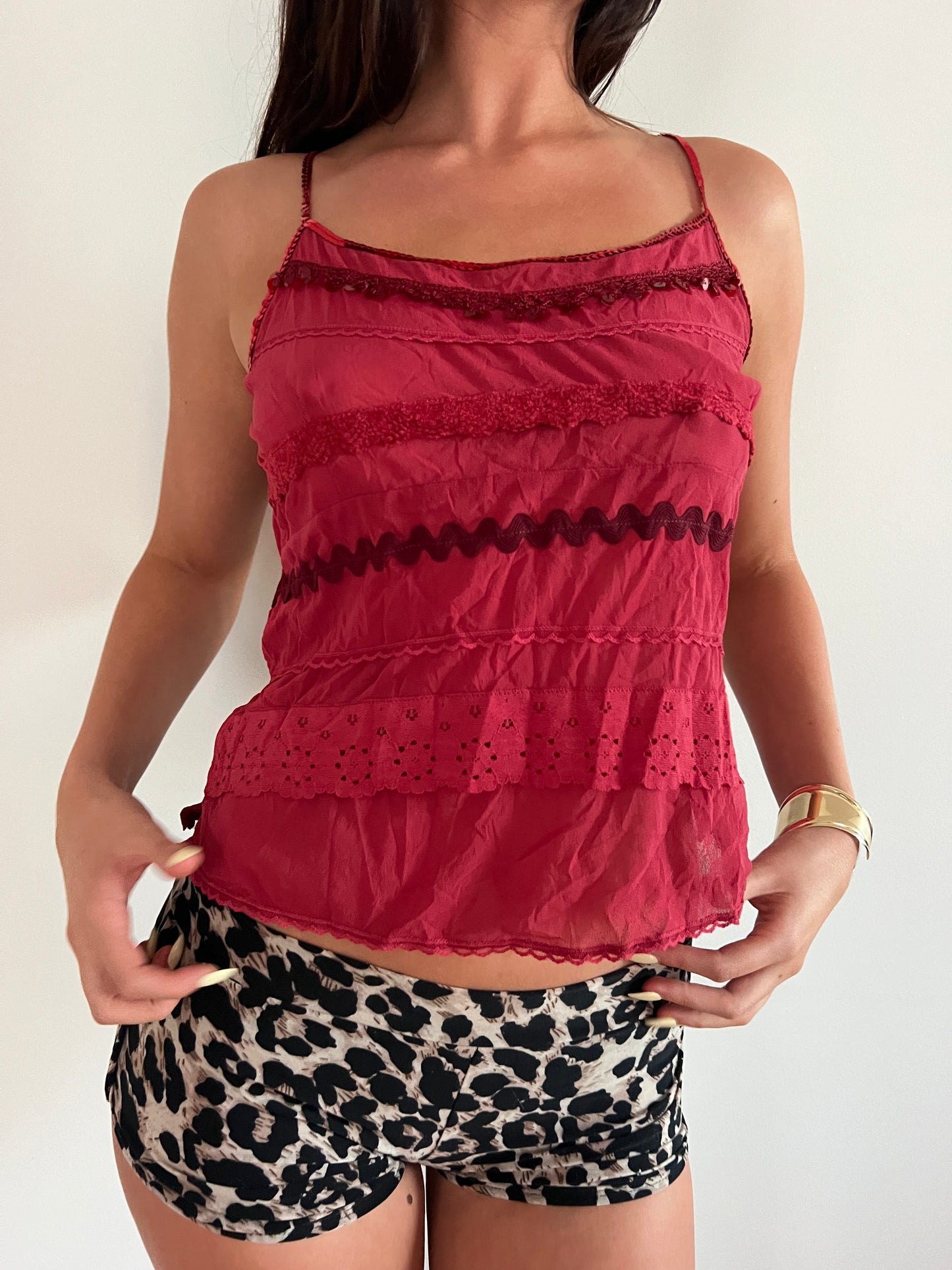 Red Sequin Cami